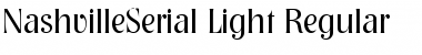 Download NashvilleSerial-Light Regular Font Title Preview