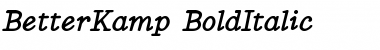 Download BetterKamp BoldItalic Font Title Preview