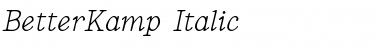 Download BetterKamp Italic Font Title Preview