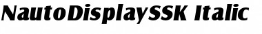 Download NautoDisplaySSK Italic Font Title Preview