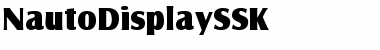Download NautoDisplaySSK Regular Font Title Preview
