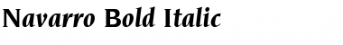 Download Navarro Bold Italic Font Title Preview
