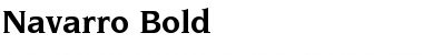 Download Navarro Bold Font Title Preview