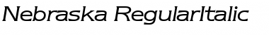 Download Nebraska RegularItalic Font