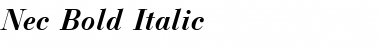 Download Nec  Bold Italic Bold Italic Font
