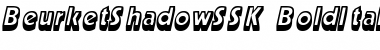 Download BeurketShadowSSK BoldItalic Font Title Preview