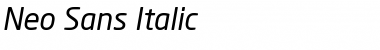 Download Neo Sans Italic Font