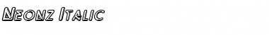 Download Neonz Italic Font Title Preview