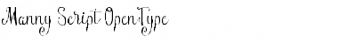 Download Manny Script Regular Font Title Preview
