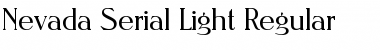 Download Nevada-Serial-Light Font