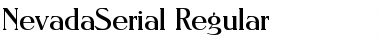 Download NevadaSerial Regular Font Title Preview
