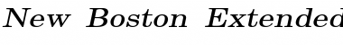 Download New Boston-Extended Italic Font Title Preview