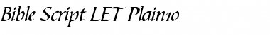 Download Bible Script LET Plain Font Title Preview