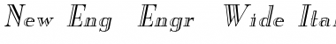 Download New Eng. Engr. Wide Italic Font