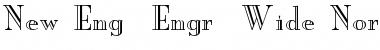Download New Eng. Engr. Wide Normal Font