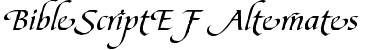Download BibleScriptEF Alternates Font Title Preview