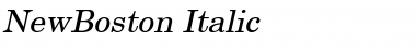 Download NewBoston Italic Font