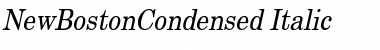 Download NewBostonCondensed Italic Font