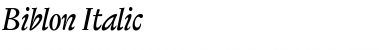 Download Biblon Italic Font Title Preview