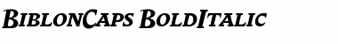 Download BiblonCaps Bold Italic Font Title Preview