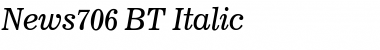 Download News706 BT Italic Font