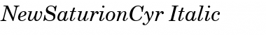 Download NewSaturionCyr Italic Font