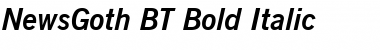 Download NewsGoth BT Bold Italic Font