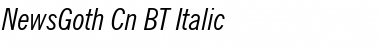 Download NewsGoth Cn BT Italic Font