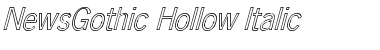 Download NewsGothic Hollow Italic Italic Font