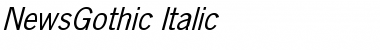 Download NewsGothic Italic Italic Font