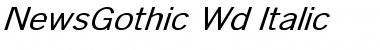 Download NewsGothic Wd Italic Italic Font