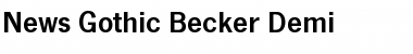 Download News Gothic Becker Demi Font