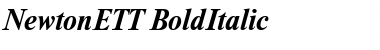 Download NewtonETT BoldItalic Font