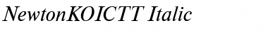 Download NewtonKOICTT Italic Font