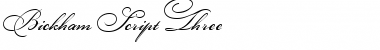 Download Bickham Script Three Regular Font Title Preview