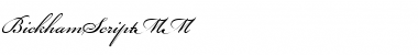 Download BickhamScriptMM Regular Font Title Preview