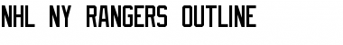 Download NHL NY Rangers Outline Regular Font Title Preview