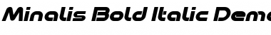 Download Minalis_Demo Bold Italic Font