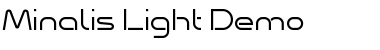 Download Minalis_Demo Light Regular Font