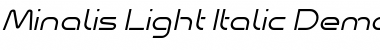 Download Minalis_Demo Light Italic Font