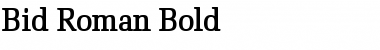 Download Bid Roman Bold Font Title Preview