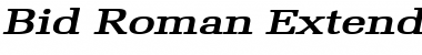 Download Bid Roman Extended Bold Italic Font Title Preview