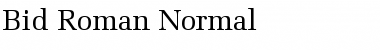 Download Bid Roman Regular Font Title Preview