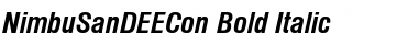 Download NimbuSanDEECon Bold Italic Font