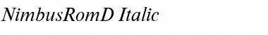 Download NimbusRomD Italic Font