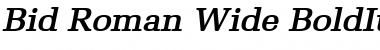 Download Bid Roman Wide BoldItalic Font Title Preview
