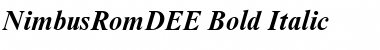 Download NimbusRomDEE Bold Italic Font