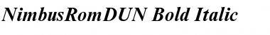 Download NimbusRomDUN Bold Italic Font