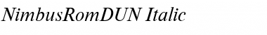 Download NimbusRomDUN Italic Font