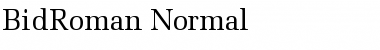 Download BidRoman Normal Font Title Preview